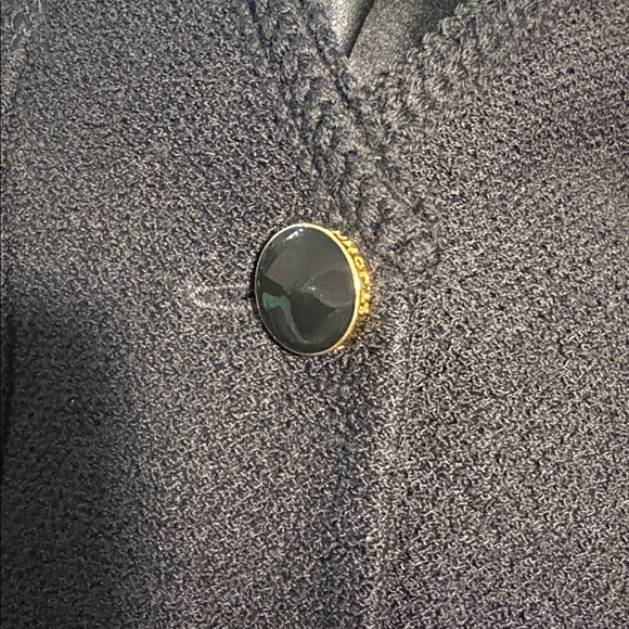 St. John Collection by Marie Gray Black Knit Jacket SZ 4 VGUC - Picture 4 of 4